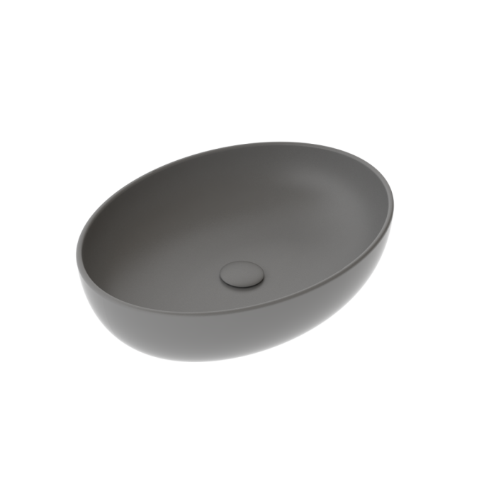 Раковина накладная 55x42 см цемент матовый, GSG Ceramic Design Easy, EALAVOV55020