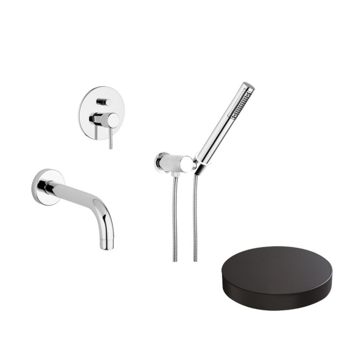 Внешняя часть для встраиваемого комлекта для ванны, Giulini Futuro, черный матовый арт. 6503EPNO