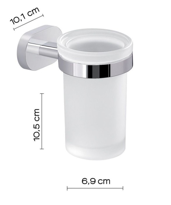 Настенный стеклянный стакан Bernina Gedy, BE10(13) цвет: хром