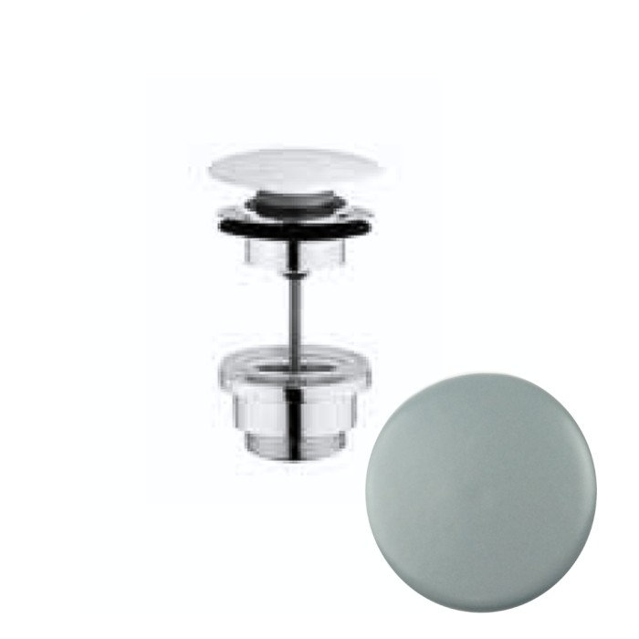 Донный клапан с керамической отделкой, для раковины или биде, Olympia ceramica, матовый серый арт. PIL03C