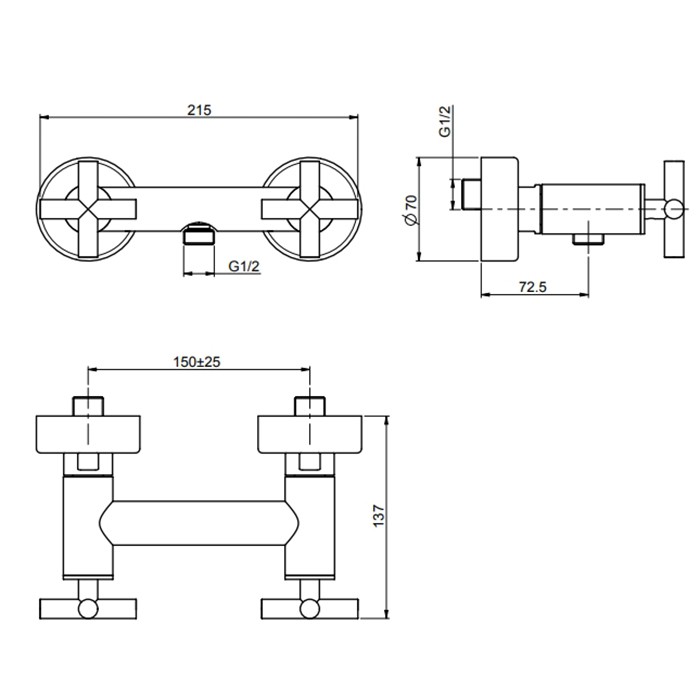 Fima Carlo Frattini Смеситель для душа, настенный, Maxima, F5305/1NS цвет: черный