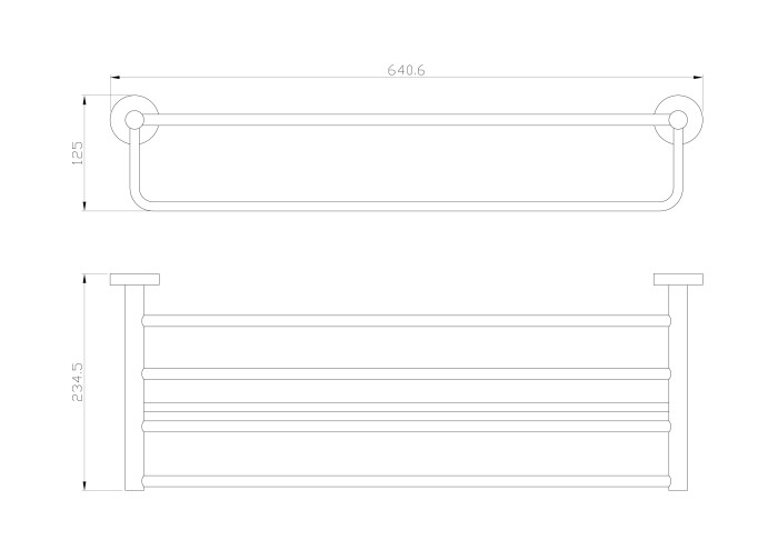 Полотенцедержатель с полкой, Wonzon & Woghand Easy, WW-8181 цвет: хром