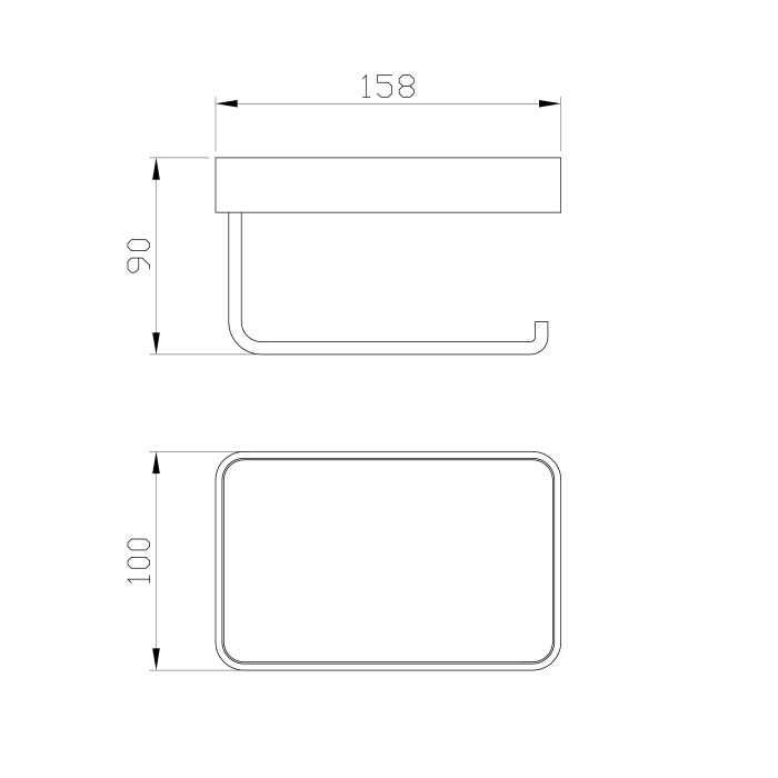 Держатель для туалетной бумаги с полкой, Wonzon & Woghand Graffity, WW-9336 цвет: графит