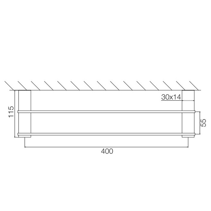 Fima Carlo Frattini Полотенцедержатель двойной 40см, подвесной монтаж, Quadra, F6021/40CR цвет: хром