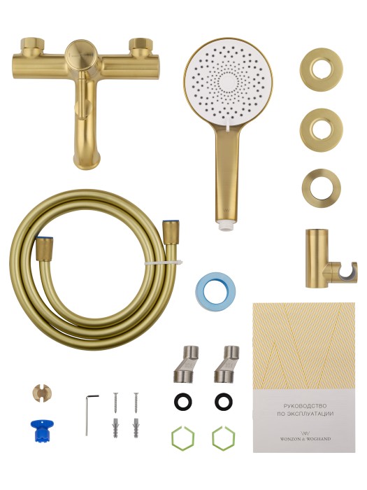 Смеситель для ванны с душем, Wonzon & Woghand Tor, WW-88037073-BG цвет: золото