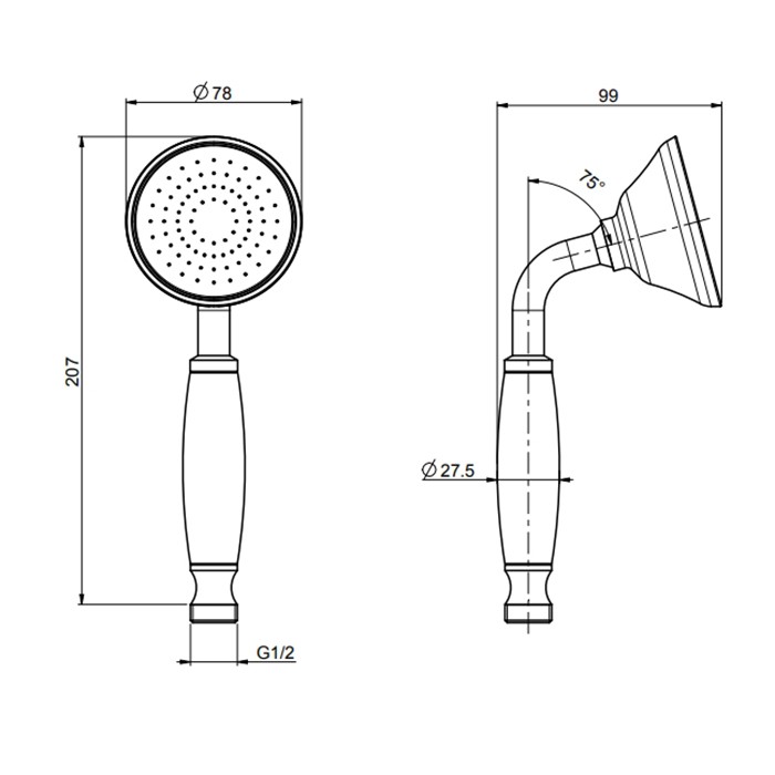 Fima Carlo Frattini Ручной душ, Doccette, F2104OR цвет: золото