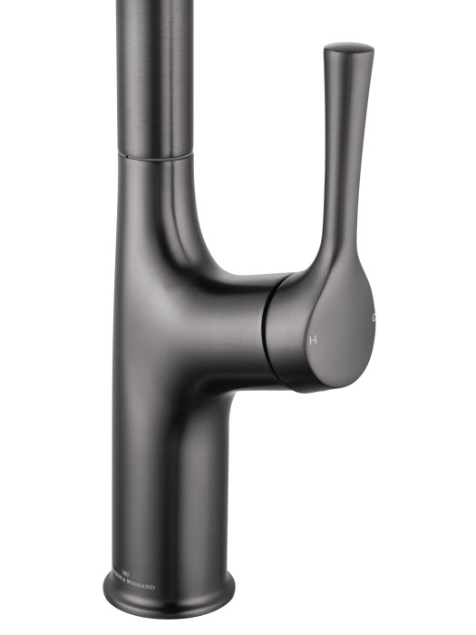 Смеситель для кухни с выдвижным изливом, Wonzon & Woghand, WW-AE54123-BGG цвет: графит