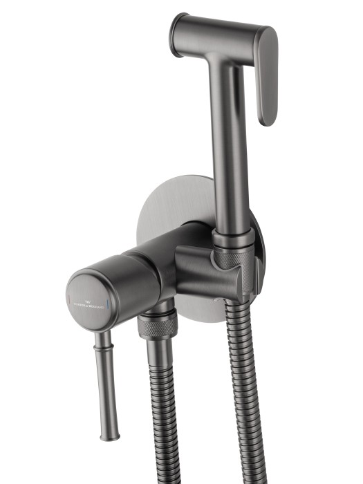 Смеситель с гигиеническим душем встраиваемый, Wonzon & Woghand Tor, WW-88829073-BGM цвет: графит