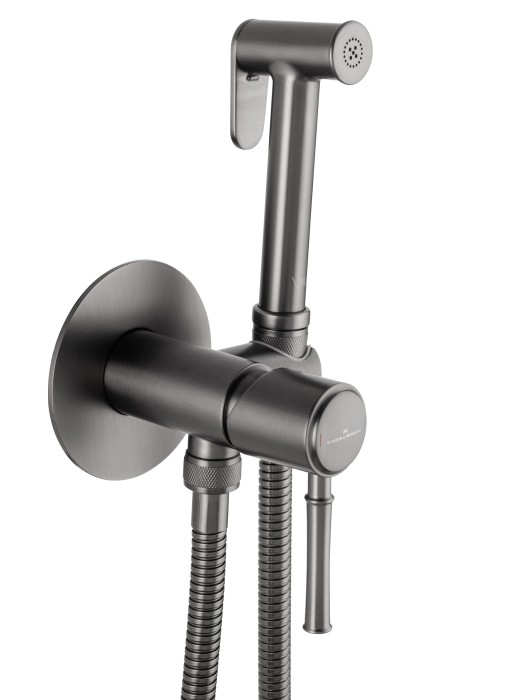 Смеситель с гигиеническим душем встраиваемый, Wonzon & Woghand Tor, WW-88829073-BGM цвет: графит