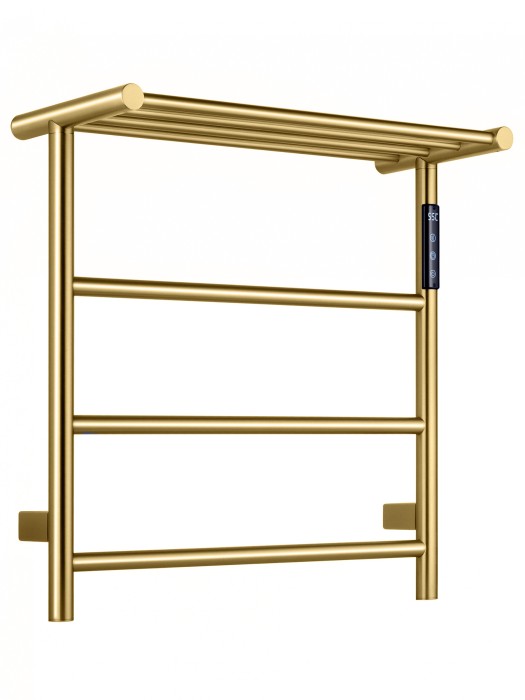 Полотенцесушитель электрический с полкой, Wonzon &amp; Woghand Bonn, WW-AL402-BG цвет: золото