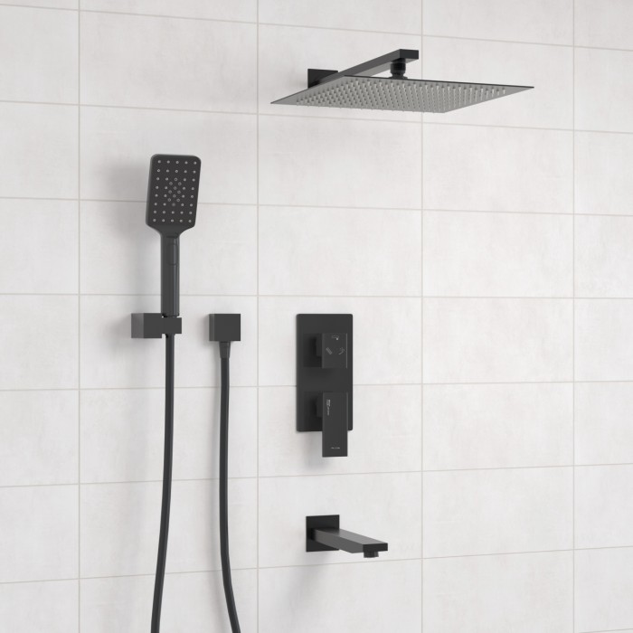 Встраиваемый комплект для ванны с верхней насадкой, лейкой и изливом Abens 2000 WasserKRAFT арт. A172071