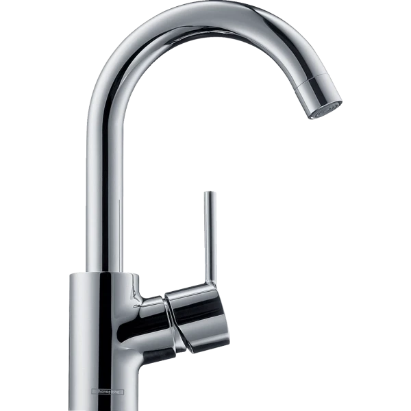 Смеситель для раковины с поворотным изливом и сливным гарнитуром, Hansgrohe Talis S, хром арт. 32070000