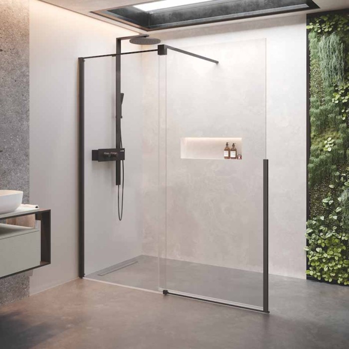 Дверь в нишу сдвижная 140 см (137-139x200) черный, Novellini H Style, HSTYLE140S-1H