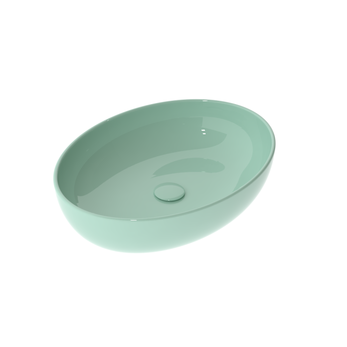 Раковина накладная 55x42 см бирюзовый глянцевый, GSG Ceramic Design Easy, EALAVOV55024