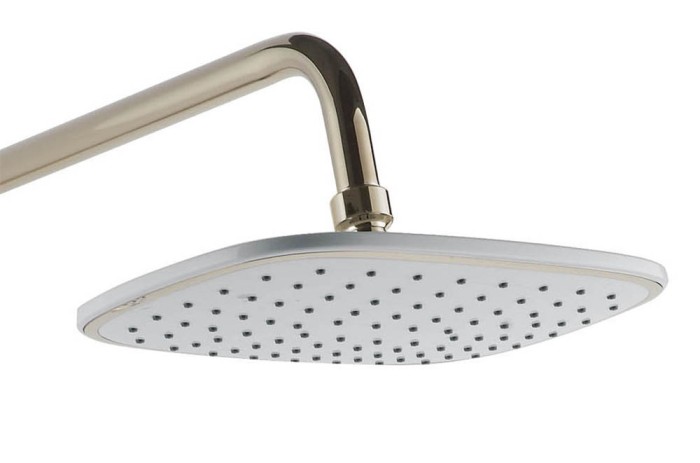 Душевая система с поворотным изливом, керамический картридж, белый/золото, Azario NEVO арт. AZ-801-1