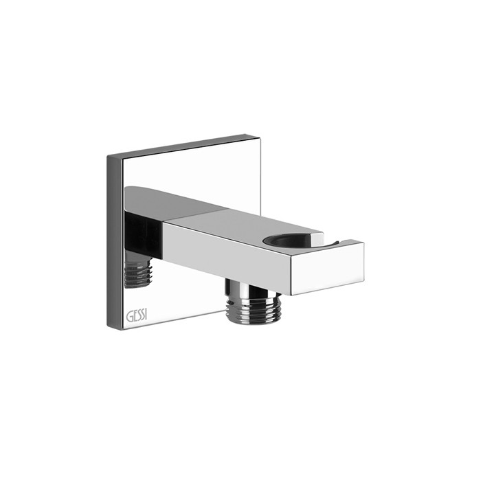 Вывод воды с держателем для душевой лейки, Gessi Rettangolo, хром арт. 20161#031