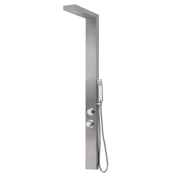 Душевая панель с термостатом CASCADE PLUS Gedy, GYSP10300(IS) цвет: нержавеющая сталь