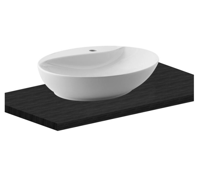 Раковина накладная, без перелива с одним отверстием, цвет белый, Scarabeo Moai - 8610