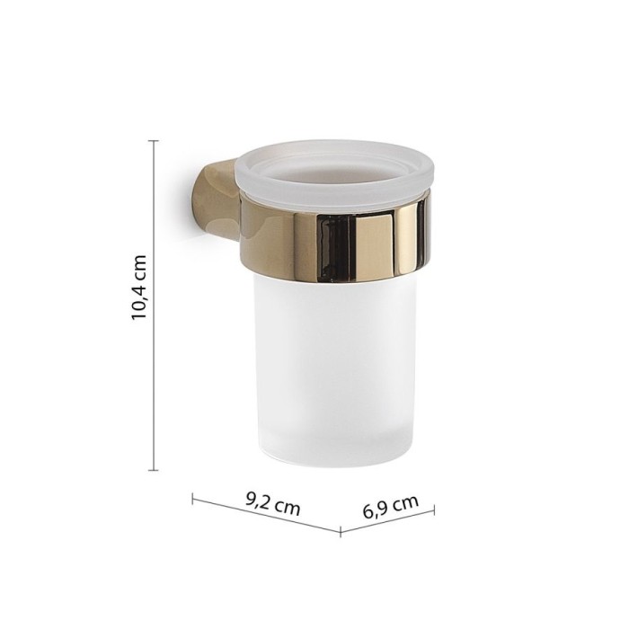 Настенный стеклянный стакан Pirenei Gedy, PI10(87) цвет: золото