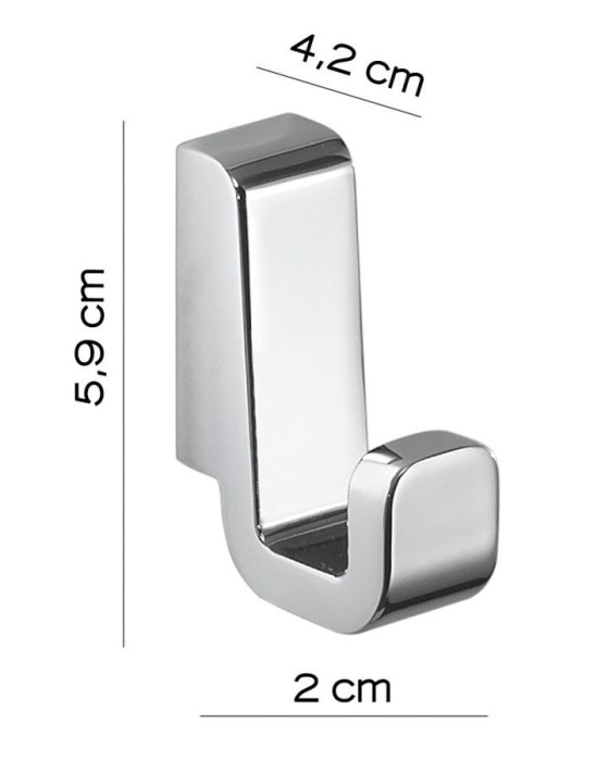 Набор из 2-х крючков Samoa Gedy, A827(13) цвет: хром