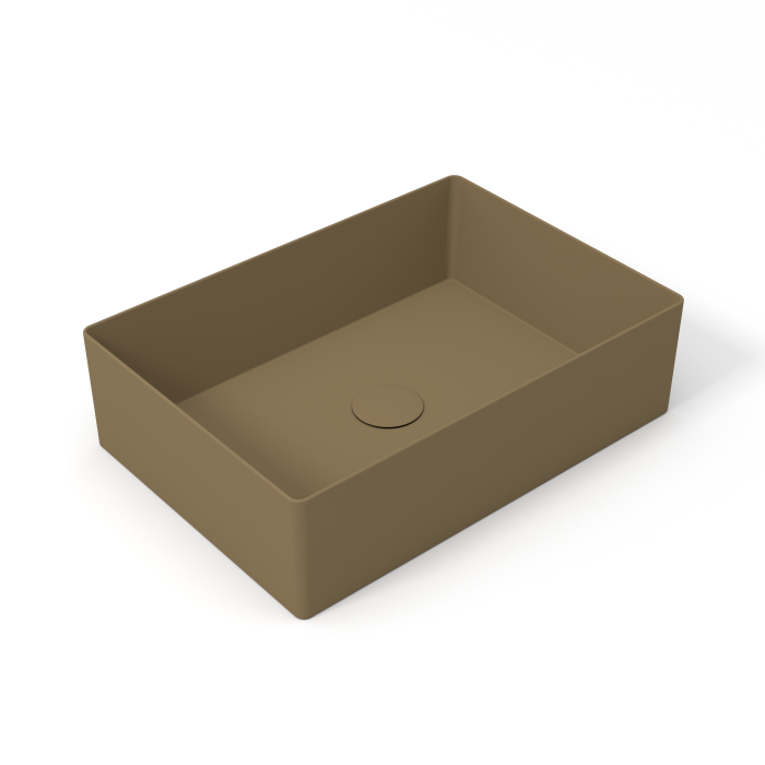 Накладная раковина 50x35x14 см, Olympia ceramica Slice, бежевый матовый арт. SLC42RE50007