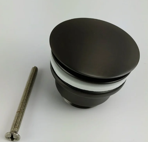 Донный клапан для раковины Lotis с переливом, графит матовый арт. L1024