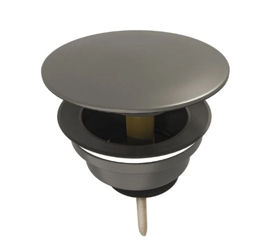 Донный клапан для раковины Lotis с переливом, графит матовый арт. L1024