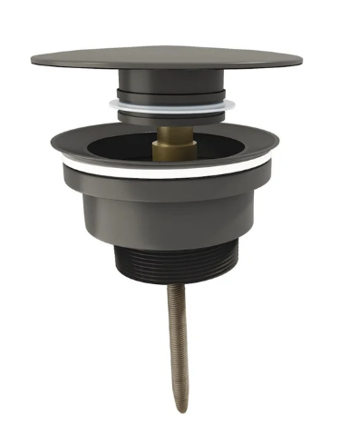 Донный клапан для раковины Lotis с переливом, графит матовый арт. L1024