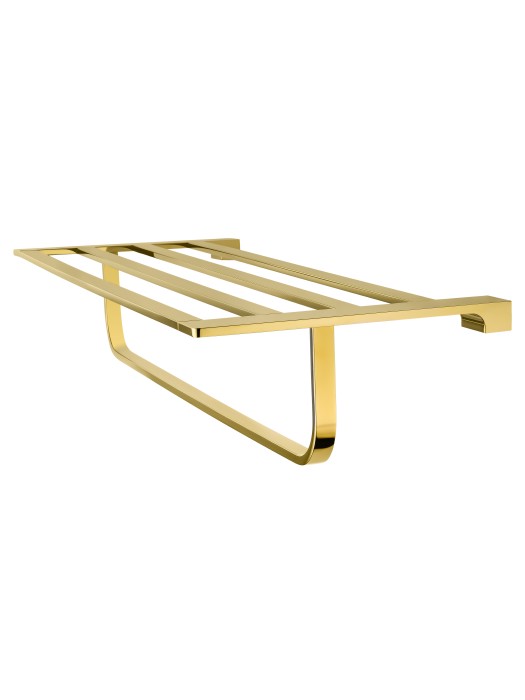 Полотенцедержатель с полкой, Wonzon & Woghand Eclipse, WW-9181-LG цвет: золото