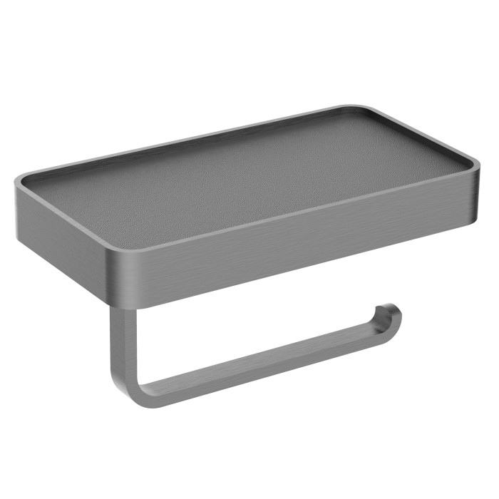 Держатель для туалетной бумаги с полкой, Wonzon &amp; Woghand Graffity, WW-9366-BGM цвет: графит