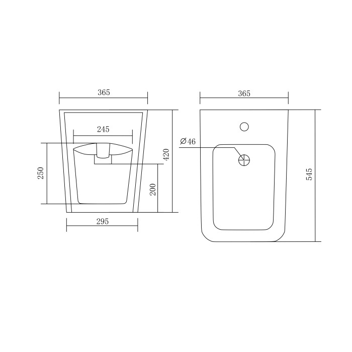 Биде напольное Aquatek Либра, белый арт. AQ1266-00