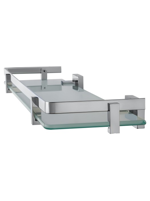Стеклянная полка для ванной, Wonzon & Woghand Flat, WW-9727 цвет: хром