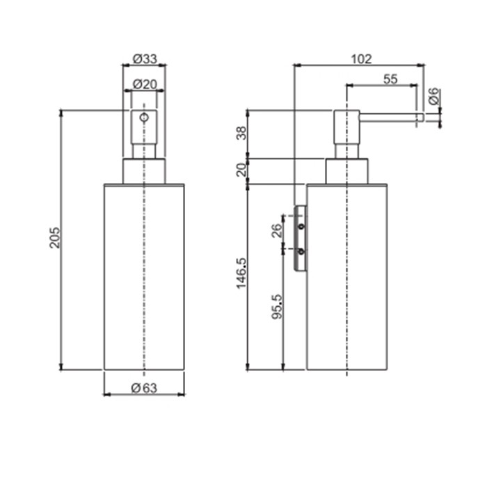Fima Carlo Frattini Дозатор для жидкого мыла, подвесной, Spillo Steel, F6093/5INOX цвет: сталь