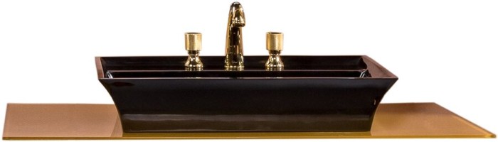 Столешница стекло 110см прямая gold, Boheme Neoart - 853-110-G