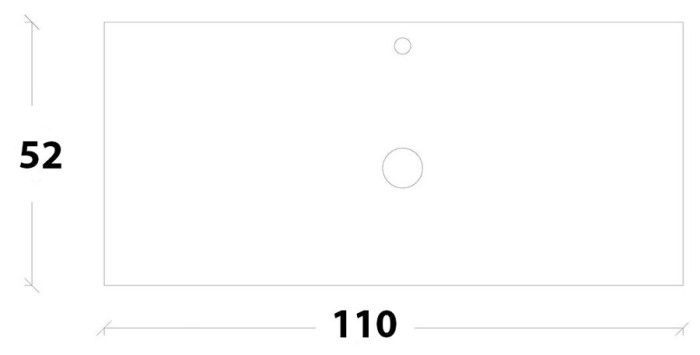 Столешница стекло 110см прямая gold, Boheme Neoart - 853-110-G