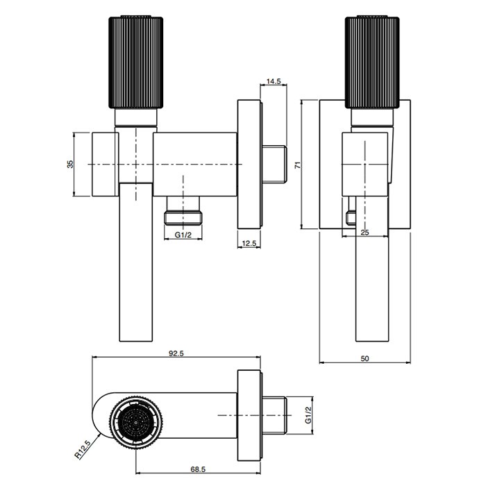Fima Carlo Frattini Душевой гарнитур, ручной душ с держателем, настенный, Switch ON, F5975NS цвет: чёрный