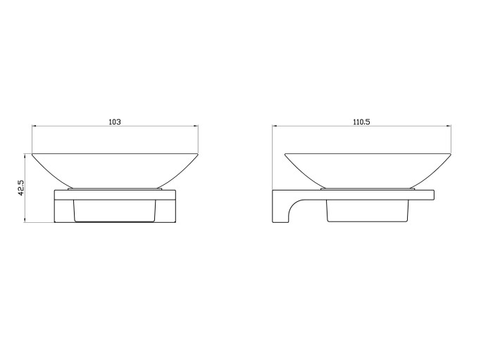 Мыльница с держателем, Wonzon & Woghand Eclipse, WW-9122-BL цвет: черный