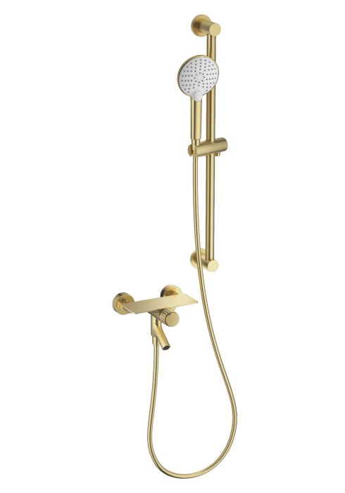 Смеситель для ванны с душевым гарнитуром, Wonzon &amp; Woghand Click, WW-FE05L222-BG цвет: золото
