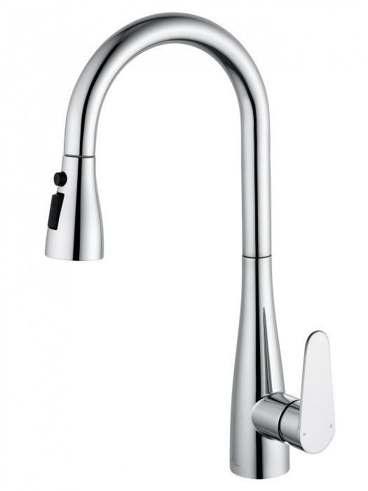 Смеситель для кухни с выдвижным изливом, Wonzon &amp; Woghand, WW-121E201B-CR цвет: хром
