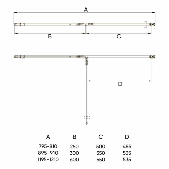 Душевая дверь 1200x1950, Veconi Vianno, черный, стекло прозрачное арт. VN73B-120-01-C4