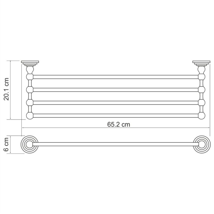Полка для полотенец WasserKRAFT Ammer К-7000 арт. K-7011
