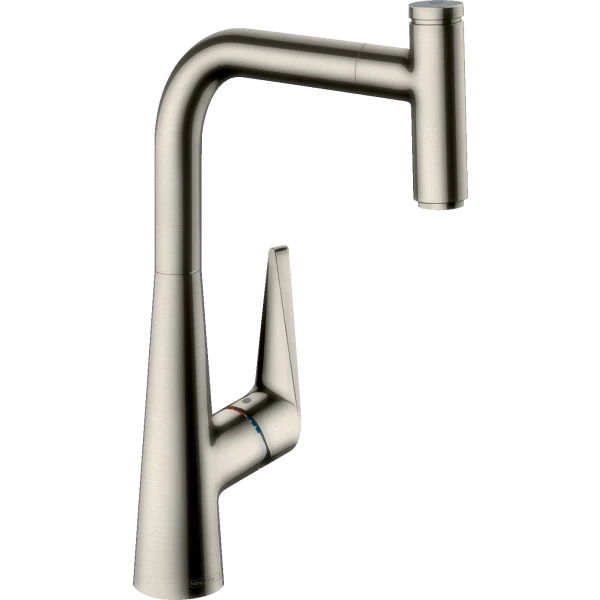 Смеситель для кухни, с вытяжным изливом, Hansgrohe Talis Select M51, нержавеющая сталь арт. 73853800