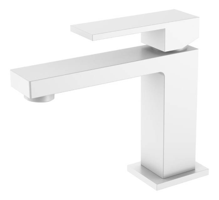 Смеситель для раковины, Matt White, Qubic Boheme 471-MW