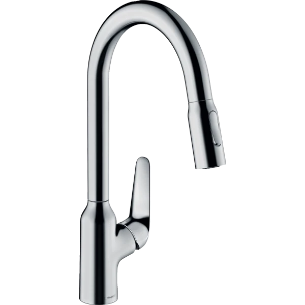 Смеситель для кухни, с вытяжным душем, Hansgrohe Focus M42, хром арт. 71820000