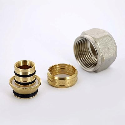 Соединитель обжим-В никелированный евроконус UNI-FITT 20х3/4"ЕК арт. 680N2034