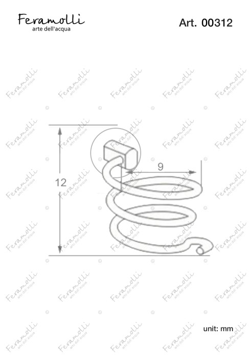 Держатель для фена, черный, Lugano Feramolli - BL312