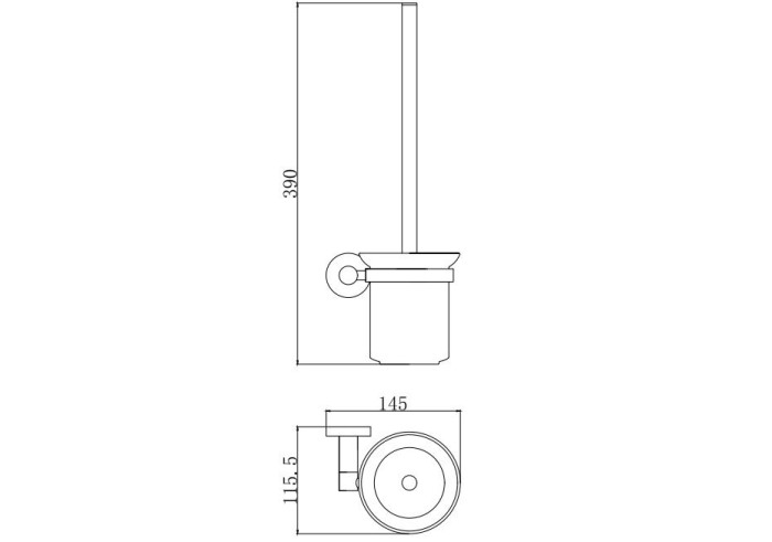 Ершик настенный, Aquatek Вега, хром арт. AQ4010CR