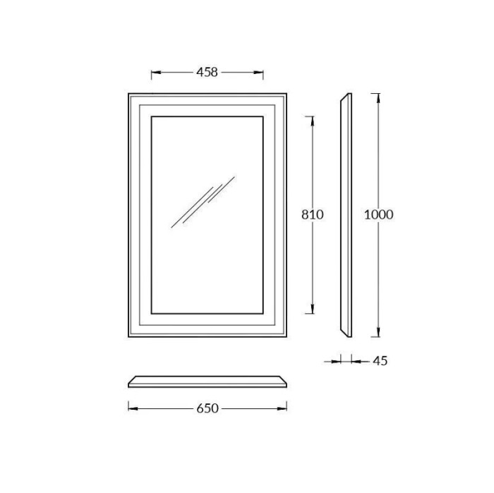 Зеркало Classic 1000x650, Plaza Kerama Marazzi, коричневый дерево - PL.C.mi.65\NUT
