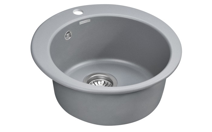 Мойка для кухни гранит D475 Paulmark GELEGEN 50, серый металлик - PM404800-GRM