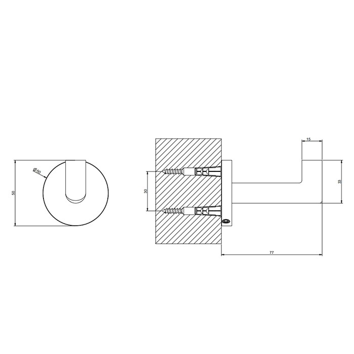 Крючок подвесной, Gessi Tondo, copper pvd арт. 63621#030
